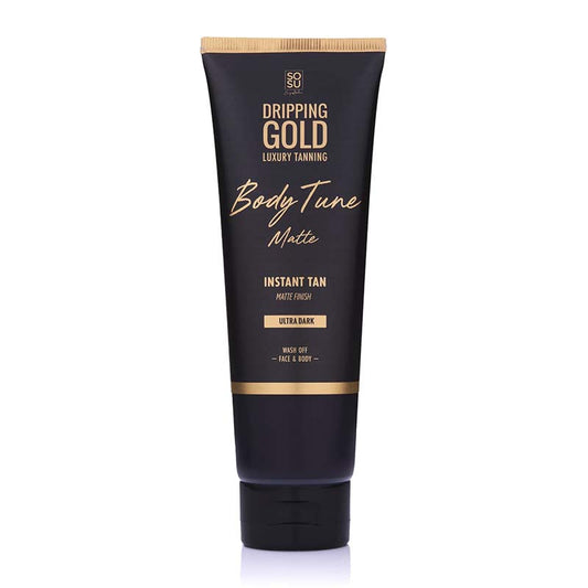 SOSU By Suzanne Jackson Body Tune Instant Tan | Best instant tan | Ultra dark tan | SOSU tan | Body Tune matte | Dripping gold tan | dark tan