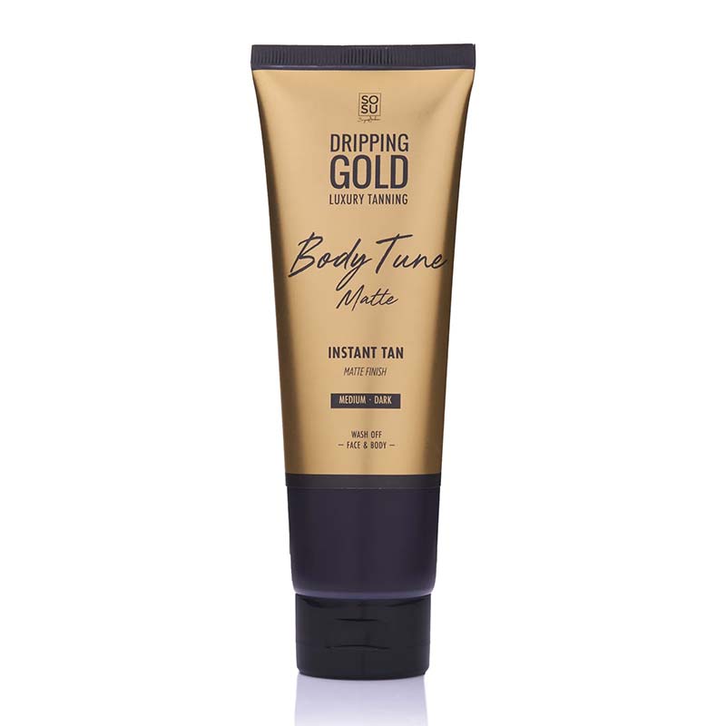 SOSU By Suzanne Jackson Body Tune Instant Tan | SOSU | Tan | tanning | instant tan | Body tune matte | Dripping gold luxury tan | SOSU tan