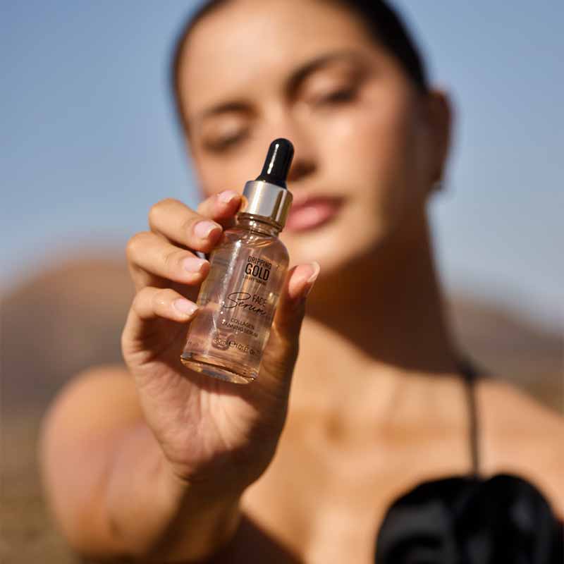 Dripping Gold Face Collagen Tanning Serum | Tanning meets skincare | Face Serum