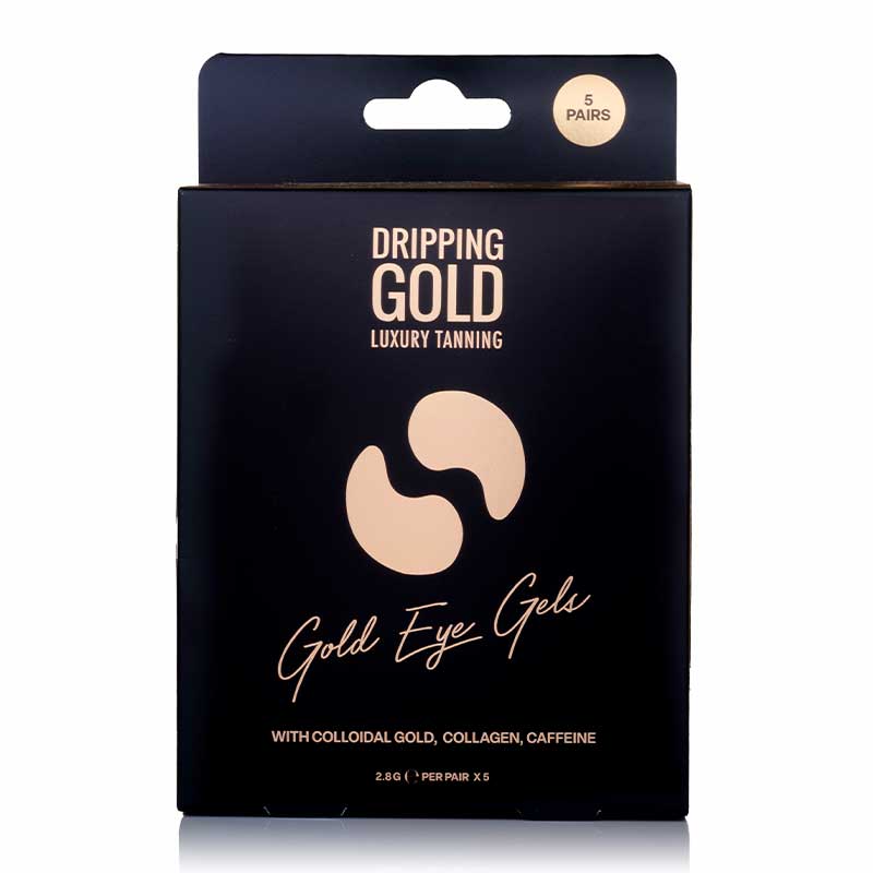 Dripping Gold | Gold Eye Gels | Soothing eye gels | Rejuvenating eye gels | Reduce under eye puffiness | Reduce swelling | Infused with gold | Caffeine | Vegan collagen | Bright eyes | Youthful eyes | Refreshed look | Luxury skincare | Skincare routine
