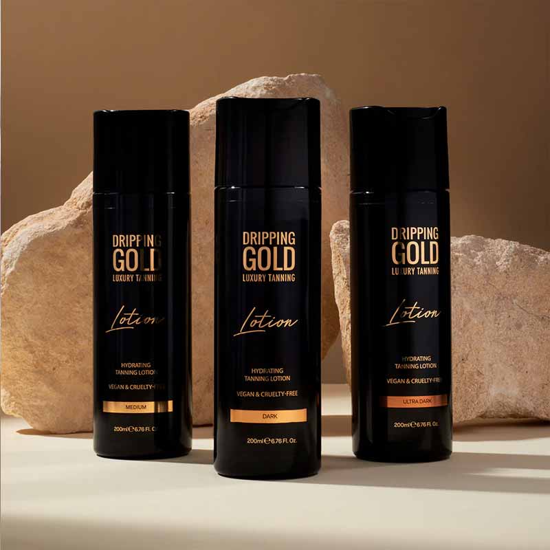 Dripping Gold Luxury Tanning Lotion l medium | dark | ultra dark | luxury | lotion | rich | hydrating | nourish | skin | sun kissed | self tan