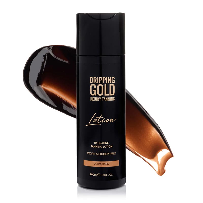 Dripping Gold Luxury Tanning Lotion | silky | smooth | hydrating | lotion | skin | perfectly bronzed | blend | nourishing ingredients