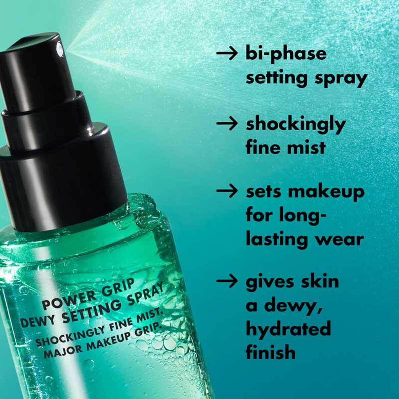 e.l.f. Power Grip Dewy Setting Spray | Long-lasting wear | Hydrated, dewy finish | Non-sticky feel