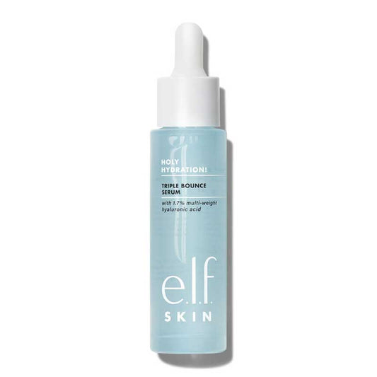 e.l.f Skin Holy Hydration! Triple Bounce Serum | formulated with three molecular weights of hyaluronic acid | provides intense hydration | bouncy gel texture | leaves skin hydrated, smooth, and radiant