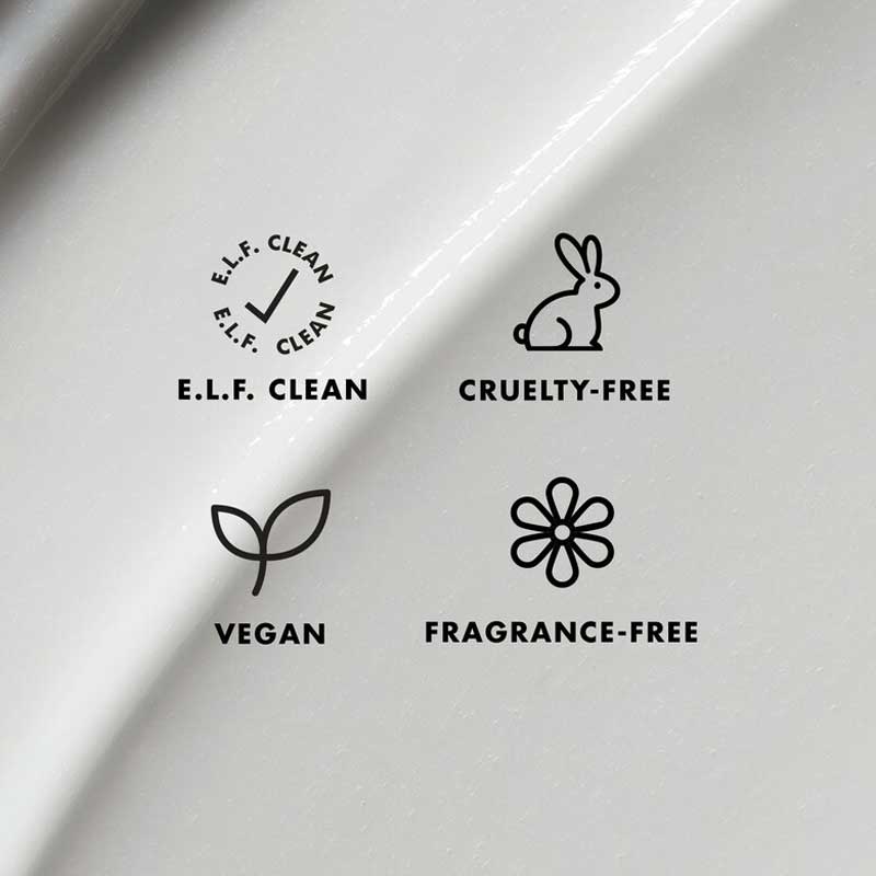 e.l.f Skin Pure Skin Cleanser | creamy, non-foaming formula | removes dirt, oil, and impurities | gentle and non-irritating | leaves skin refreshed and nourished