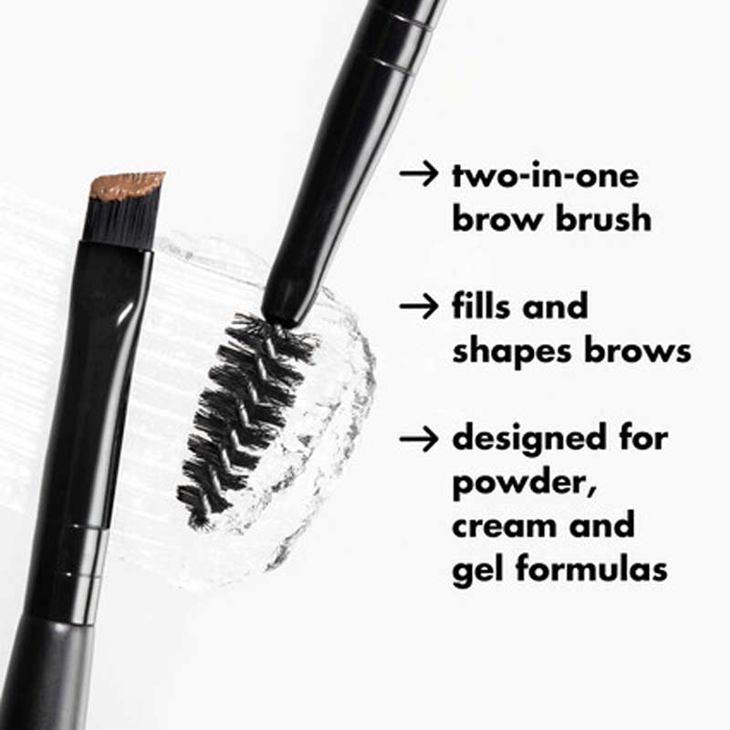 e.l.f. Eyebrow Duo Brush, angled eyebrow brush with a spoolie