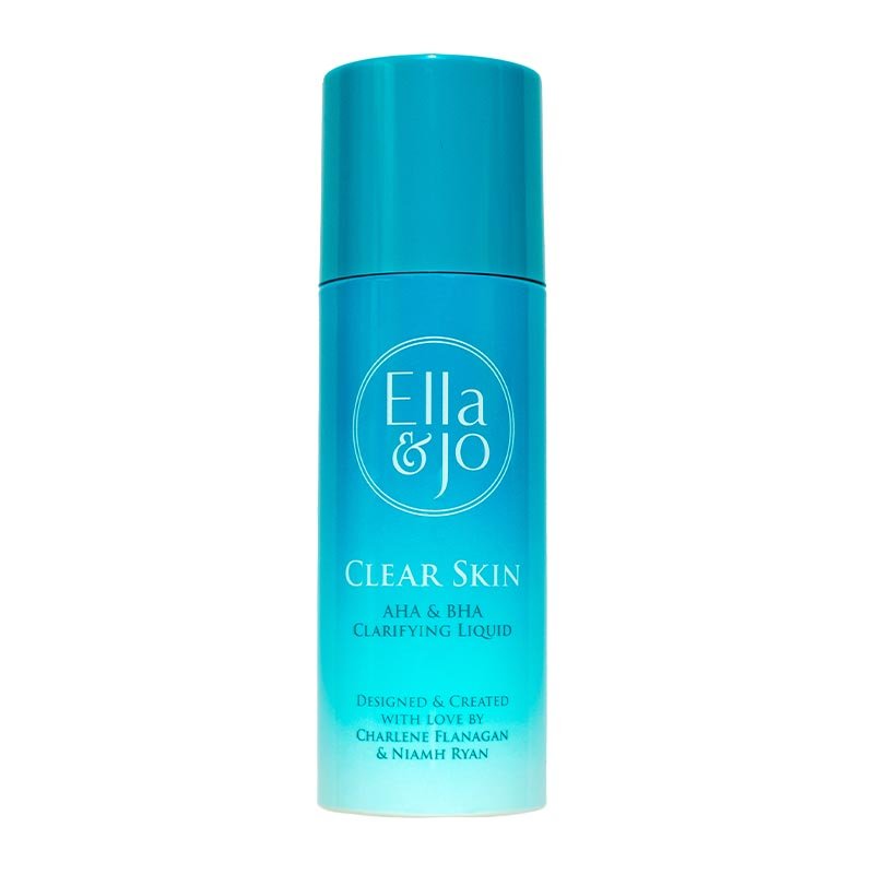 Ella & Jo Clear Skin AHA & BHA Clarifying Liquid | Blend of Alpha Hydroxy Acids (AHAs) and Beta Hydroxy Acids (BHAs) | Gently exfoliates, unclogs pores, and removes dead skin cells | Prevents and treats acne | Noticeable improvements in texture, tone, and clarity within a few weeks.