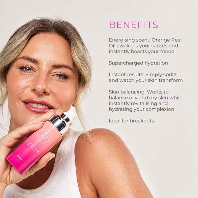 Ella & Jo Hydrate & Plump Skin Mist Energise Benefits Infographic