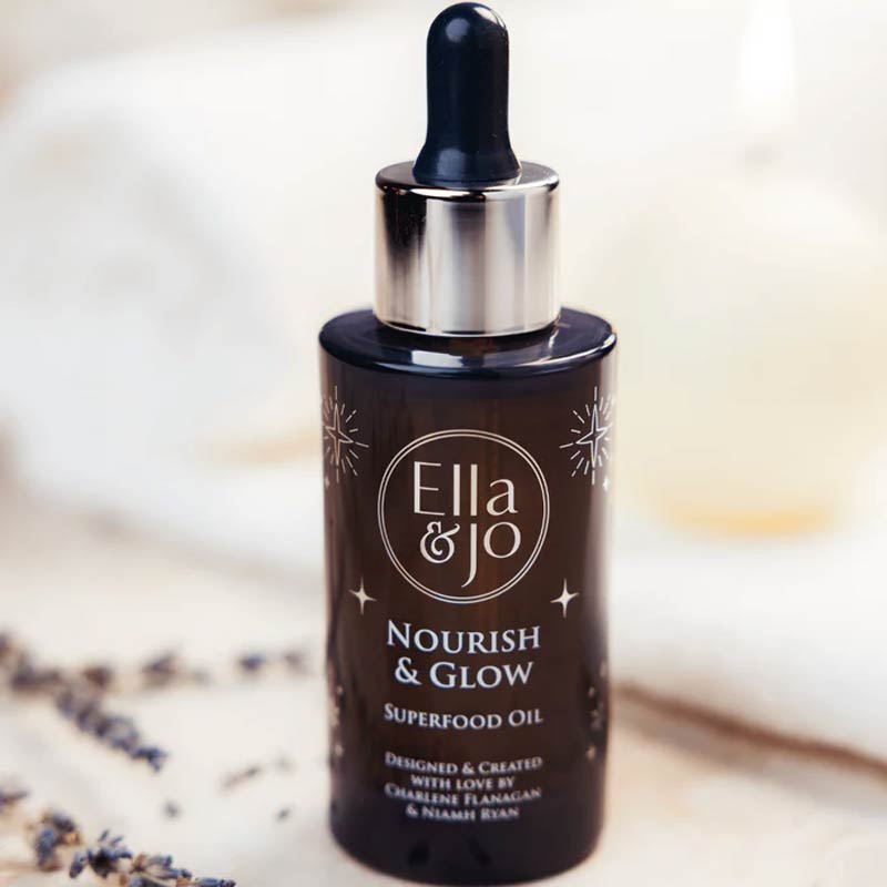 Ella & Jo Nourish & Glow Superfood Facial Oil | Regenerates, Hydrates, Plumps | Essential Fatty Acids | Phospholipids | Vitamin E | Fine Lines | Skin Barrier | Retinol | Daily | Regenerates Skin Cells | Morning and Evening Routines