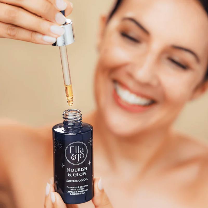 Ella & Jo Nourish & Glow Superfood Facial Oil | Regenerates, Hydrates, Plumps | Essential Fatty Acids | Phospholipids | Vitamin E | Fine Lines | Skin Barrier | Retinol | Daily | Regenerates Skin Cells | Morning and Evening Routines