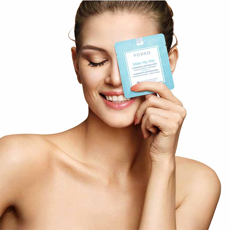 Foreo | UFO | Make My Day | luxurious | anti-pollution | hydrating | dry skin | face masks | 90-second | treatment | nourished | protected | healthy | brighten | red algae | hyaluronic acid
