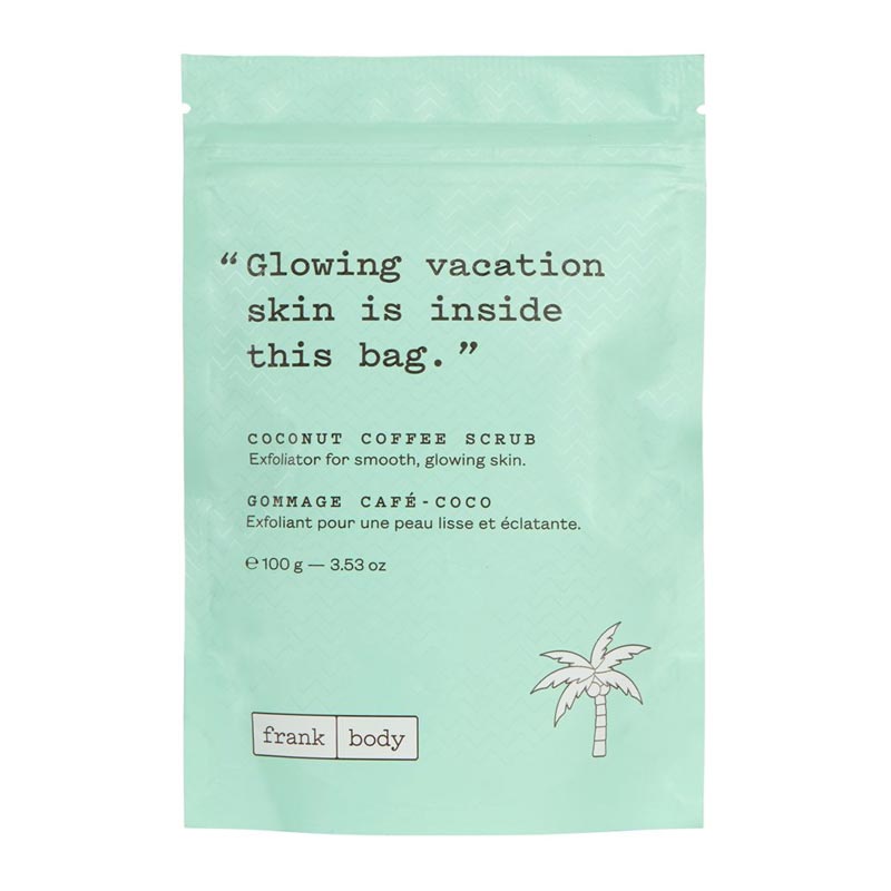 Frank Body | Coconut | Coffee Scrub | indulgent | coconut scented | glowing skin | Vegan | nut-free | natural | gentle | coffee grinds | essential oils | exfoliate | nourish