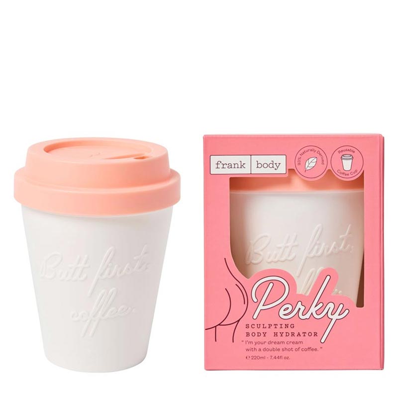 Frank Body Perky Sculpting Body Hydrator | sculpting | body | moisturiser | ultra-hydrating | Skin | feel | instantly | softer | smoother | scent coconut & vanilla frosting | pick me up