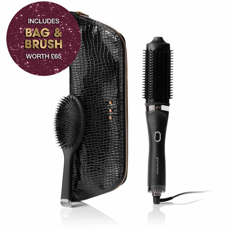 ghd Duet Blowdry Professional 2-In-1 Hair Dryer Brush Gift Set Black