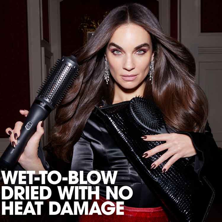 ghd Duet Blowdry Professional 2-In-1 Hair Dryer Brush Gift Set Black