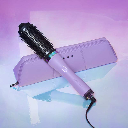 ghd Futurescape Limited Edition Duet Blowdry Hair Dryer Brush, purple ghd, heated round brush
