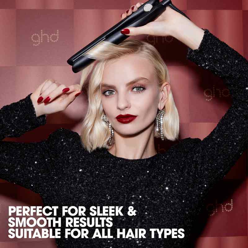 ghd Gold Professional Advanced Styler Black Gift Set With Paddle Brush & Bag