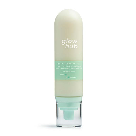 Glow Hub Calm & Soothe Gel to Oil Cleanser | cleanser | face cleanser | hydrating cleanser | acne skin cleanser