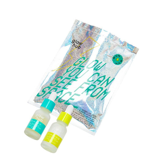 Glow Hub Hydration Hero & Glow Giver Duo Bag | Ultimate | 24/7 Luminosity | Dynamic | Illuminating | Holiday Season | Glow-Shining | Mini | Dynamic Duo