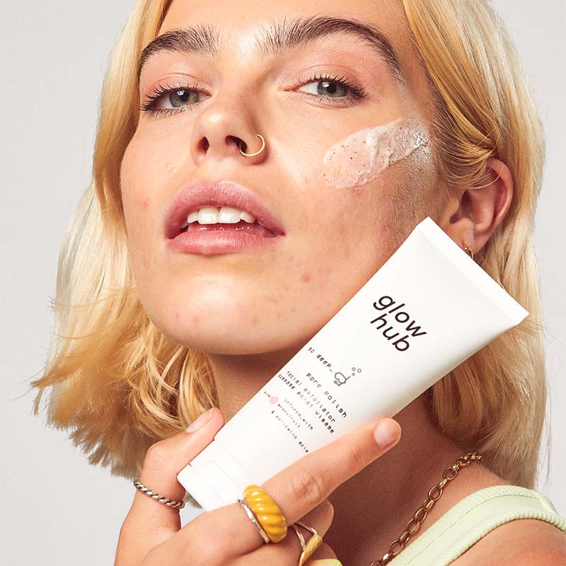 Glow Hub Pore Polish Facial Exfoliator | exfoliator | glow hub | skincare | vegan skincare | exfoliating scrub | face scrub