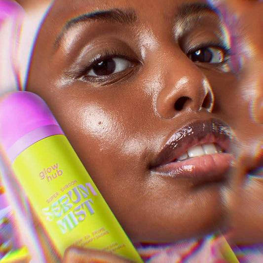 Glow Hub Super Shroom Serum Mist Model Image