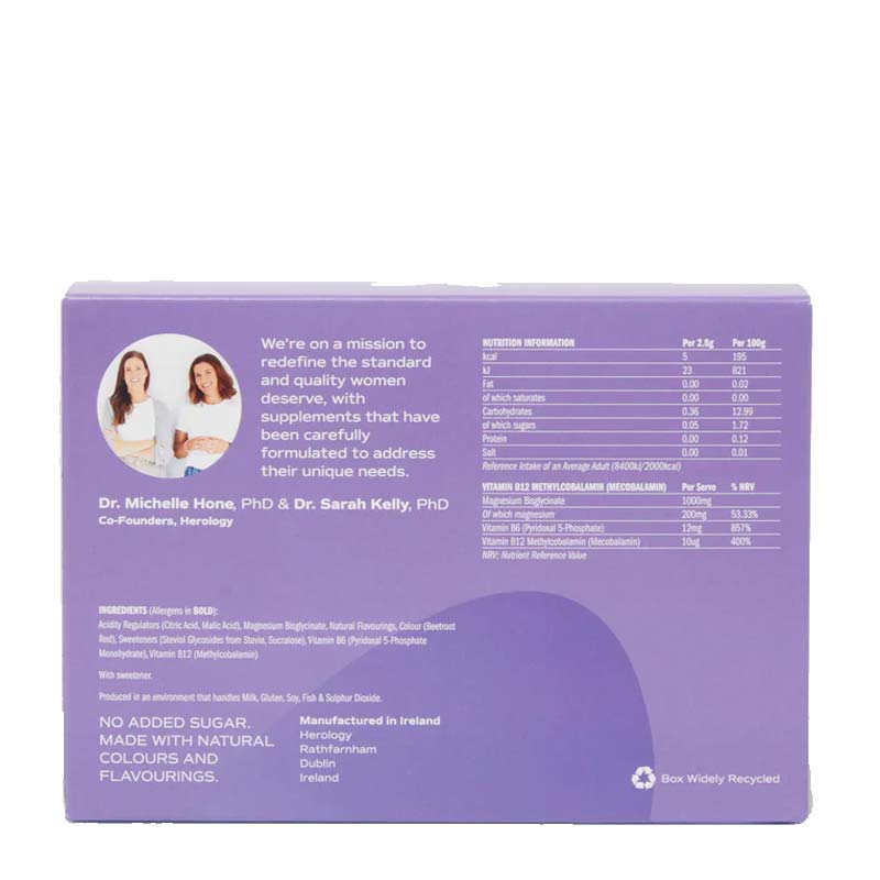 Herology Zen Ingredients, Herology Supplements, Herology Zen Back Of Packet