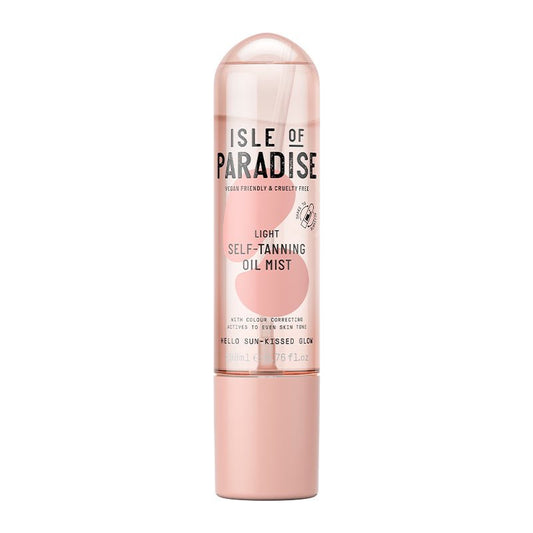Isle of Paradise Self-Tanning Oil Mist | light | sunkissed glow | colour correcting tan | oil tan | tan mist | self tan spray