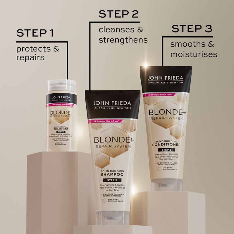 John Frieda Blonde+ Repair Shampoo Three Step Range