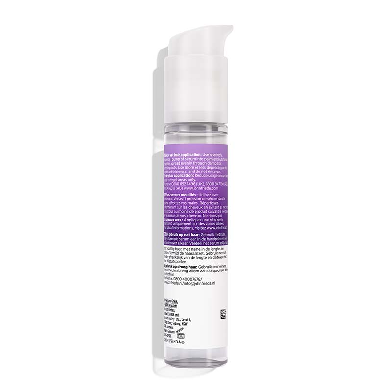 John Frieda Frizz Ease The Controller Extra Strength Serum back of pack