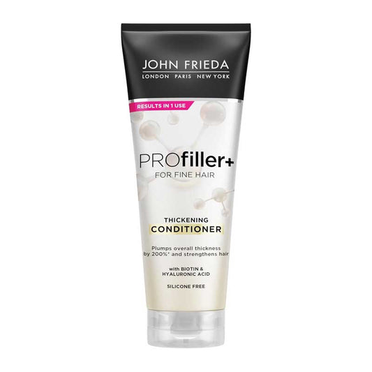 John Frieda | PROfiller+ Thickening Conditioner | Fine, thin hair | Immediate plumping boost | Voluminous look | Thicken hair | Lightweight formula | Infused with Biotin | Hair strength | Reduce breakage