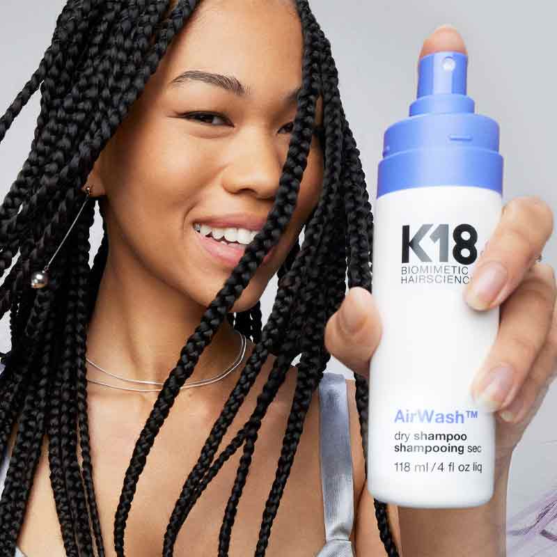 K18 Airwash Dry Shampoo, lightweight dry shampoo,