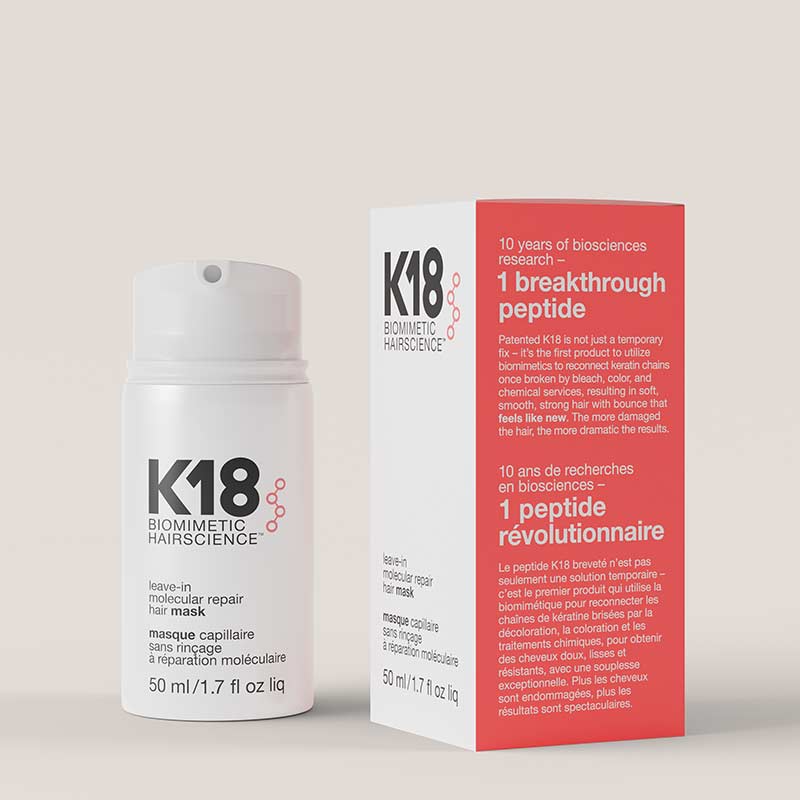 K18 Leave-in Molecular Repair Hair Mask For Damaged Hair, repairing hair mask