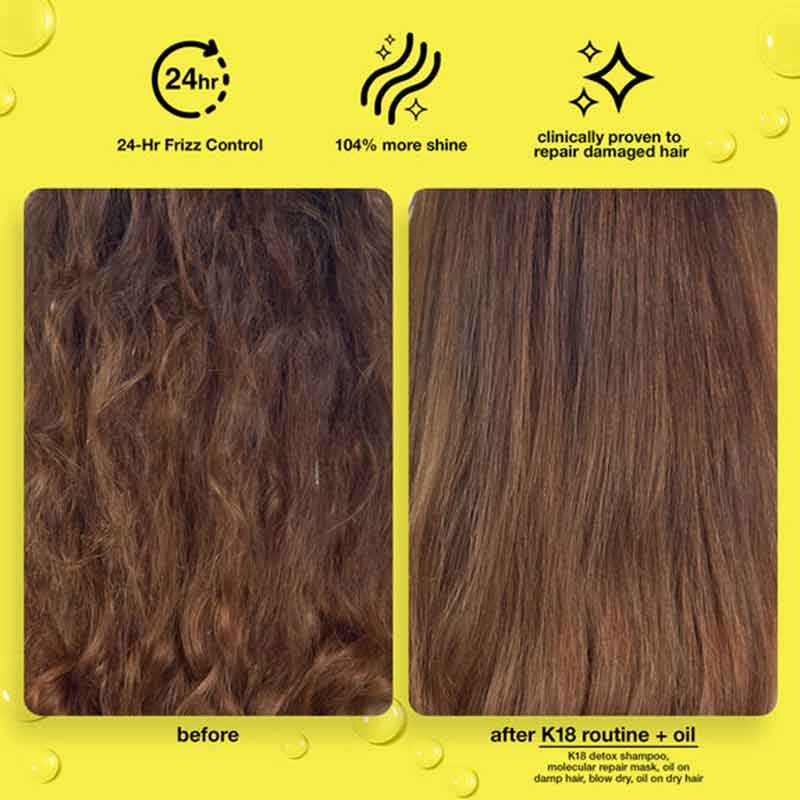 K18 Molecular Repair Hair Oil | weak hair | dry hair | hydrating hair oil | moisturising hair oil | repair hair oil | brittle hair | dry hair | broken hair | split ends