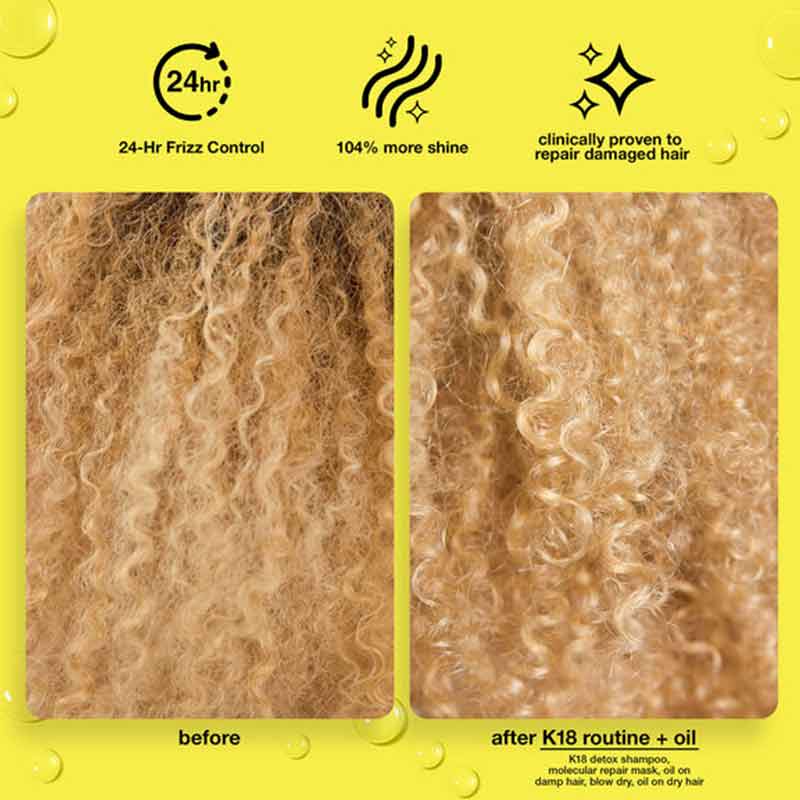 K18 Molecular Repair Hair Oil | weak hair | dry hair | hydrating hair oil | moisturising hair oil | repair hair oil | brittle hair | dry hair | broken hair | split ends