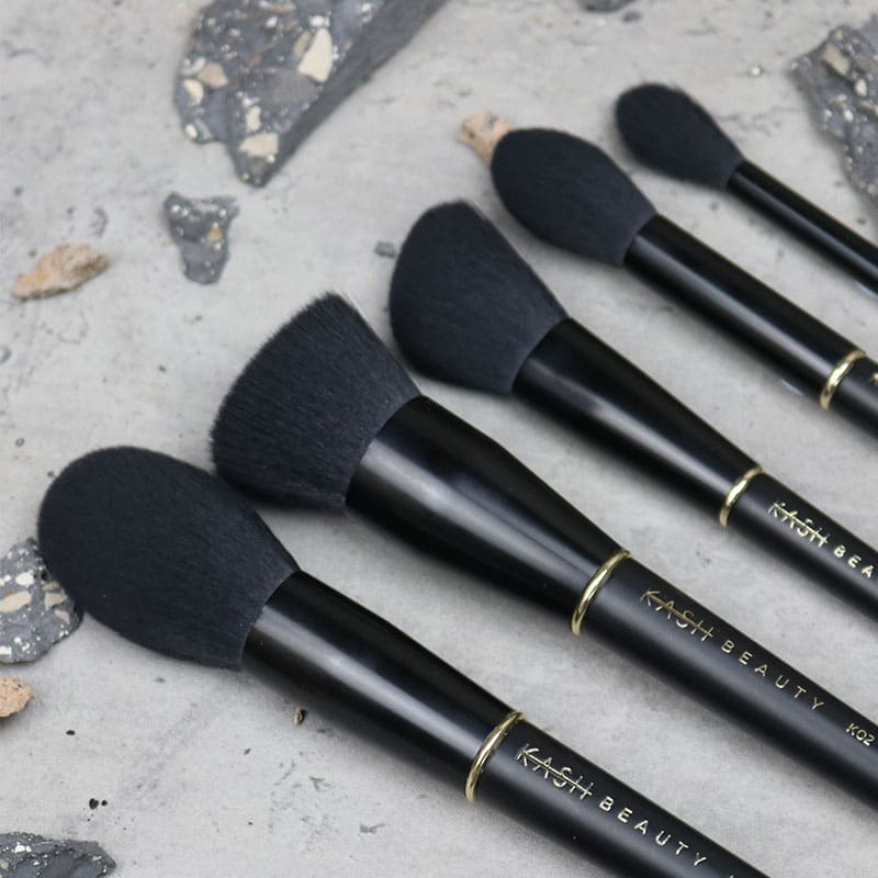 Kash Beauty 5 Piece Luxury Face Brush Set | easy | luxurious | seamless | blend | buff | liquid | cream | powder