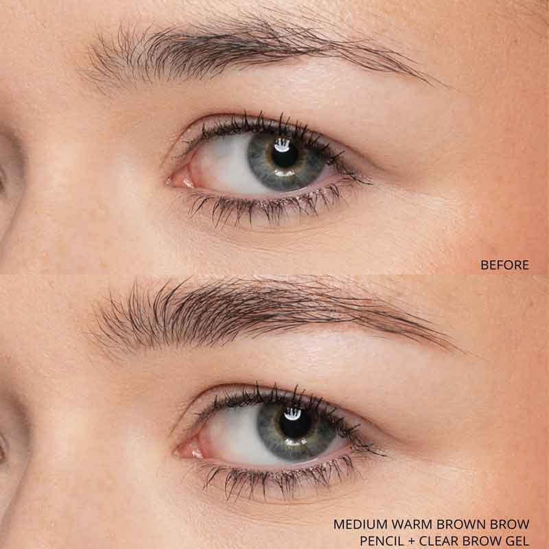 KASH Beauty Brow Precision Gel Clear, KASH Beauty Brow Precision Pencil Medium Warm Brown
