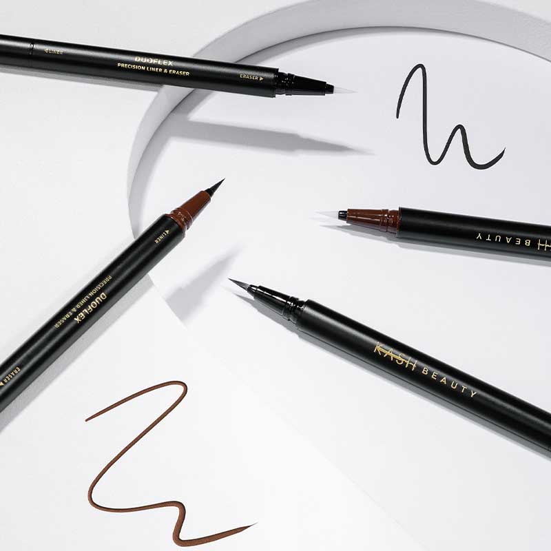 KASH Beauty Duoflex Liquid Liner | Brown liquid eyeliner | Black Liquid Liner
