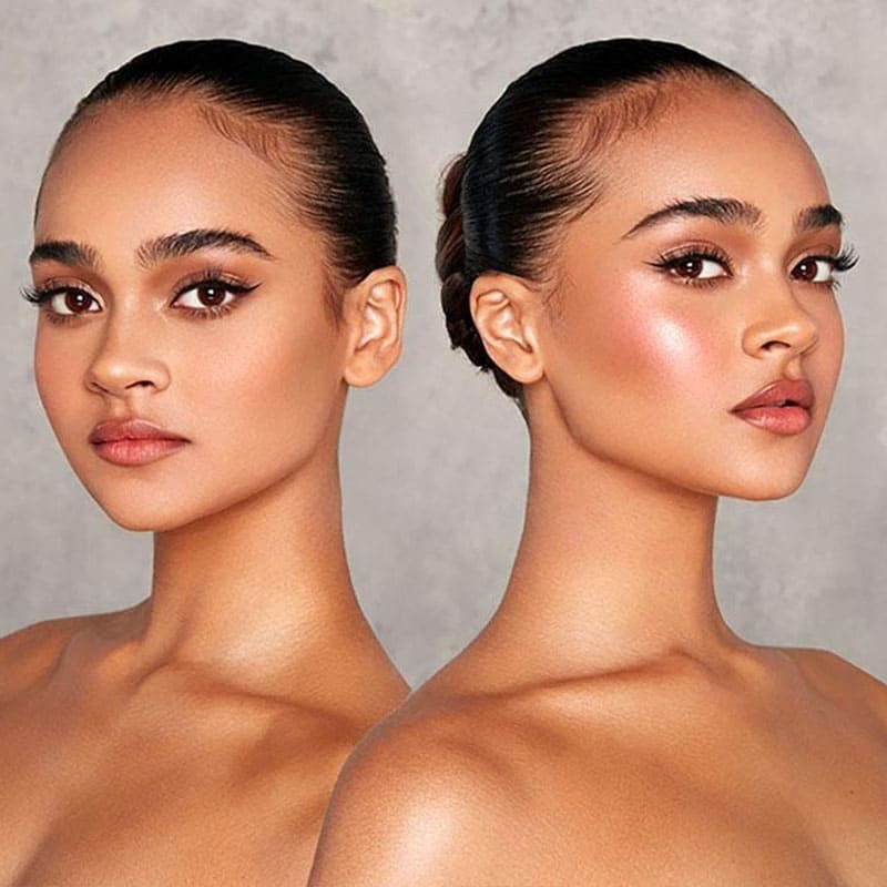 Kash Beauty Highlight Sculpt Stick | Golden Hour | medium | before | after | makeup look | ultra-pigmented | blends into the skin | natural | light-catching finish