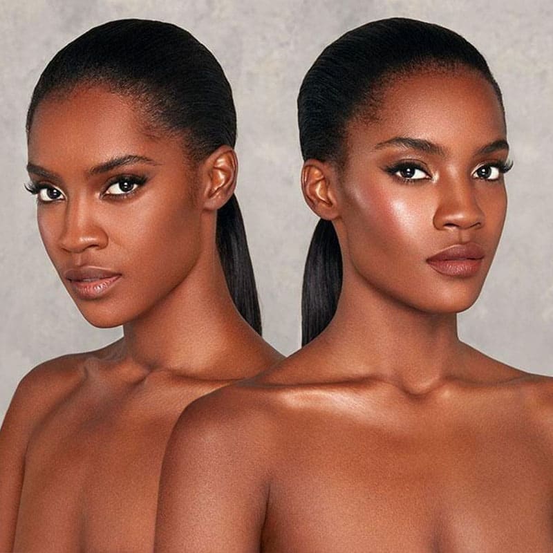 Kash Beauty Highlight Sculpt Stick | It's the glow for me | deep | before | after | makeup look | ultra-pigmented | blends into the skin | natural | light-catching finish