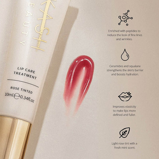 Kash Beauty Lip Treatment | Rose Tinted | Hydrating | softening | Smooth | plump | defined lips | Enriched with ceramides, peptides, and squalane | Light rose tint | Fresh mint scent | Vegan and cruelty-free