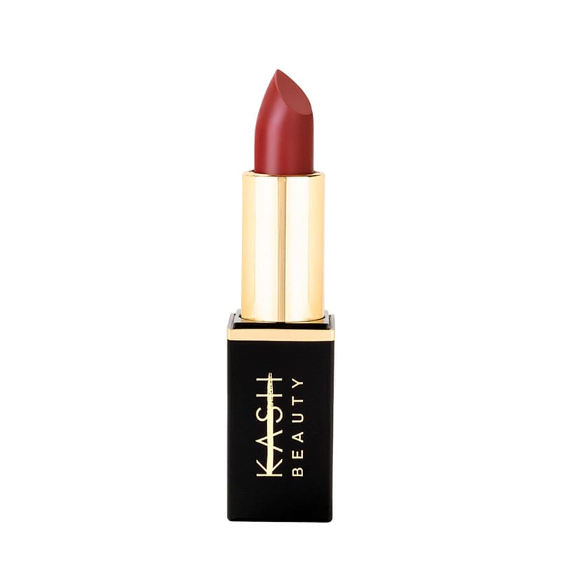 Kash Beauty Matte Lipstick | Blood moon | red | lip | Blood Moon | Deep | muted red | demure red | lips