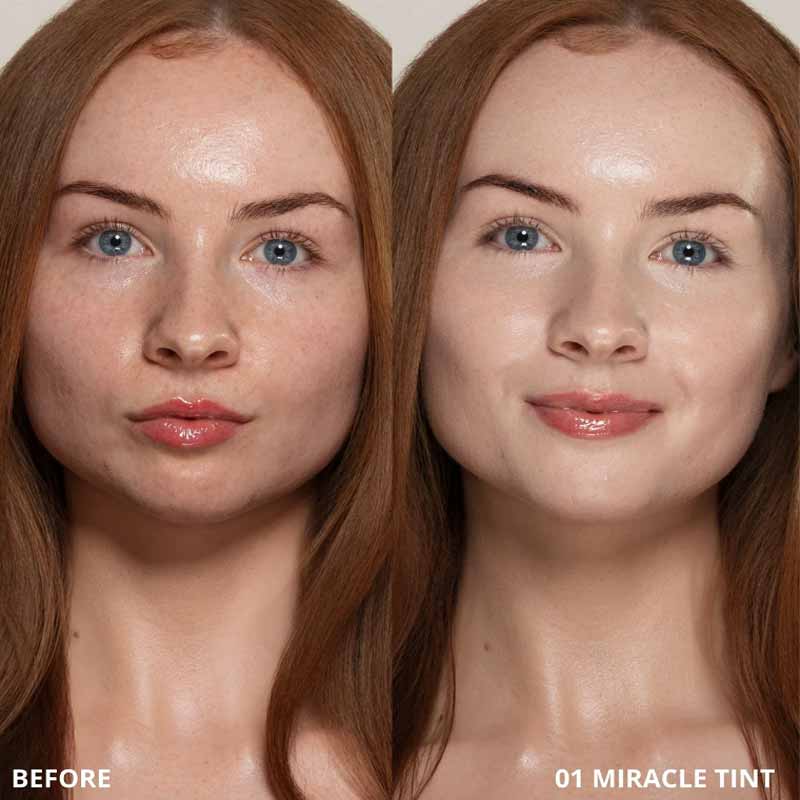 KASH Beauty Miracle Skin Tint SPF 15 Shade 01 Before & After