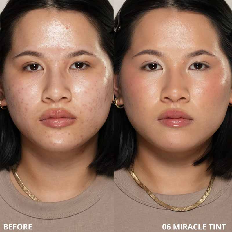 KASH Beauty Miracle Skin Tint SPF 15 Shade 06 Before & After
