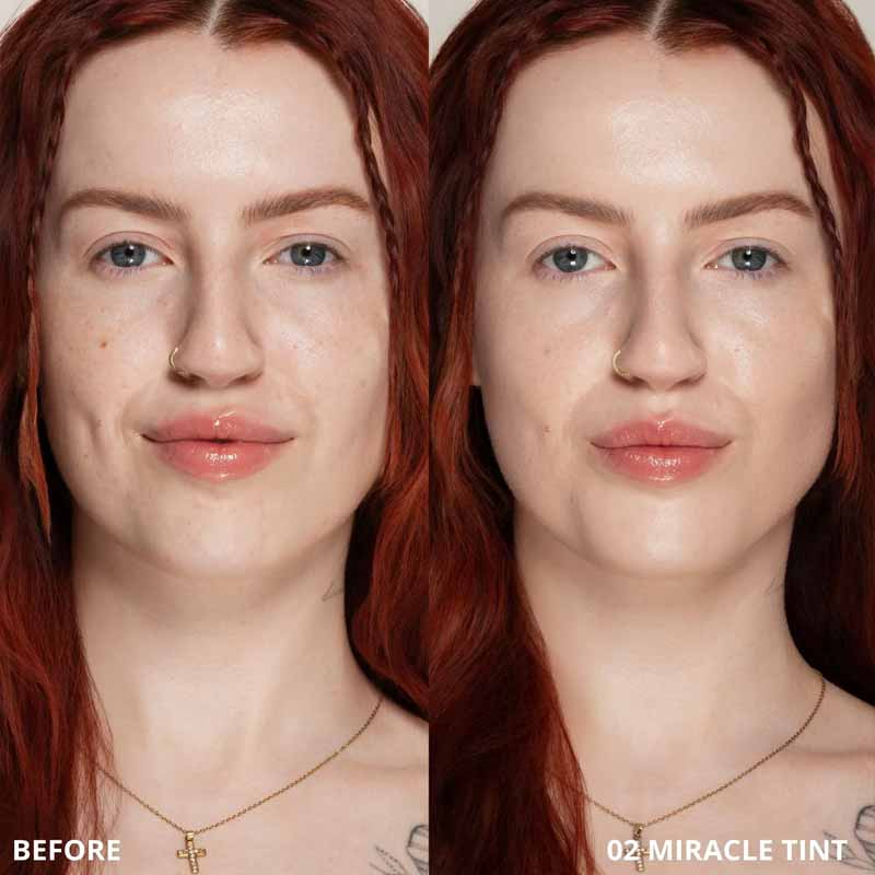 KASH Beauty Miracle Skin Tint SPF 15 Shade 02 Before & After
