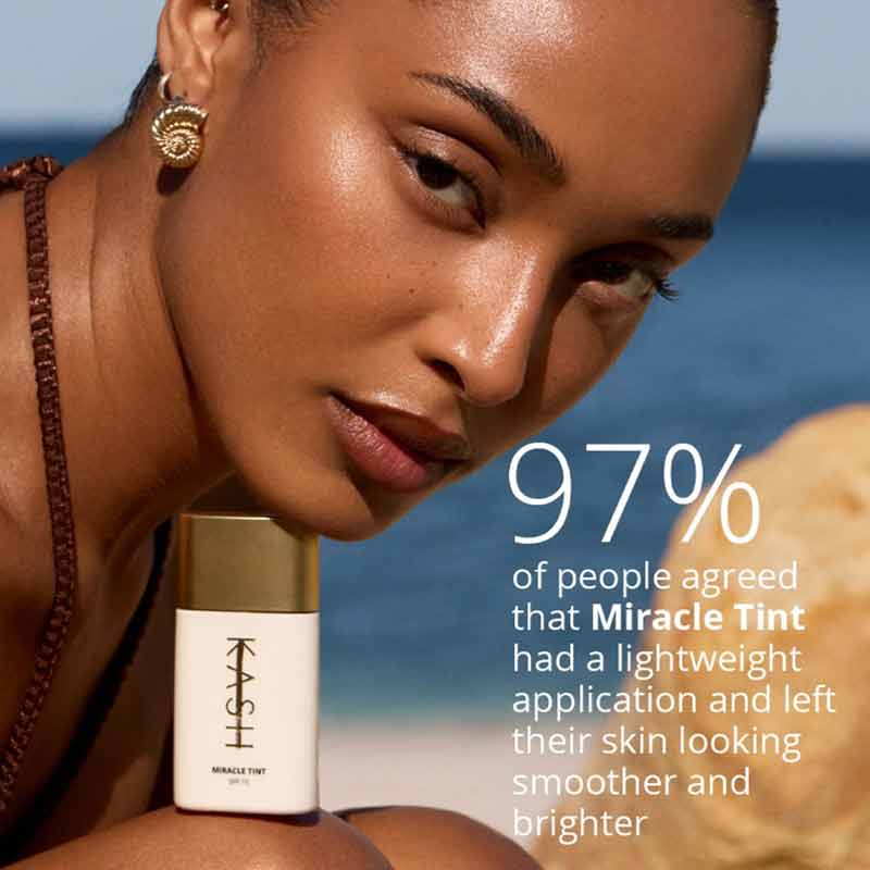 KASH Beauty Miracle Skin Tint SPF 15 Claims and trial results
