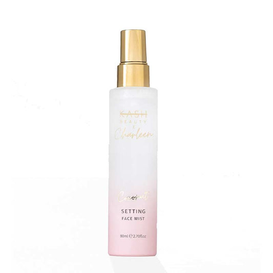 KASH Beauty | KASH Beauty x Charleen | Charleen Murphy | KASH Beauty x Charleen Coconut Setting Spray | 12 hour wear | Makeup setting mist