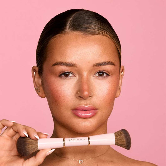 KASH Beauty | KASH Beauty x Charleen | Charleen Murphy | KASH Beauty x Charleen Face Brush Duo | double sided makeup brush