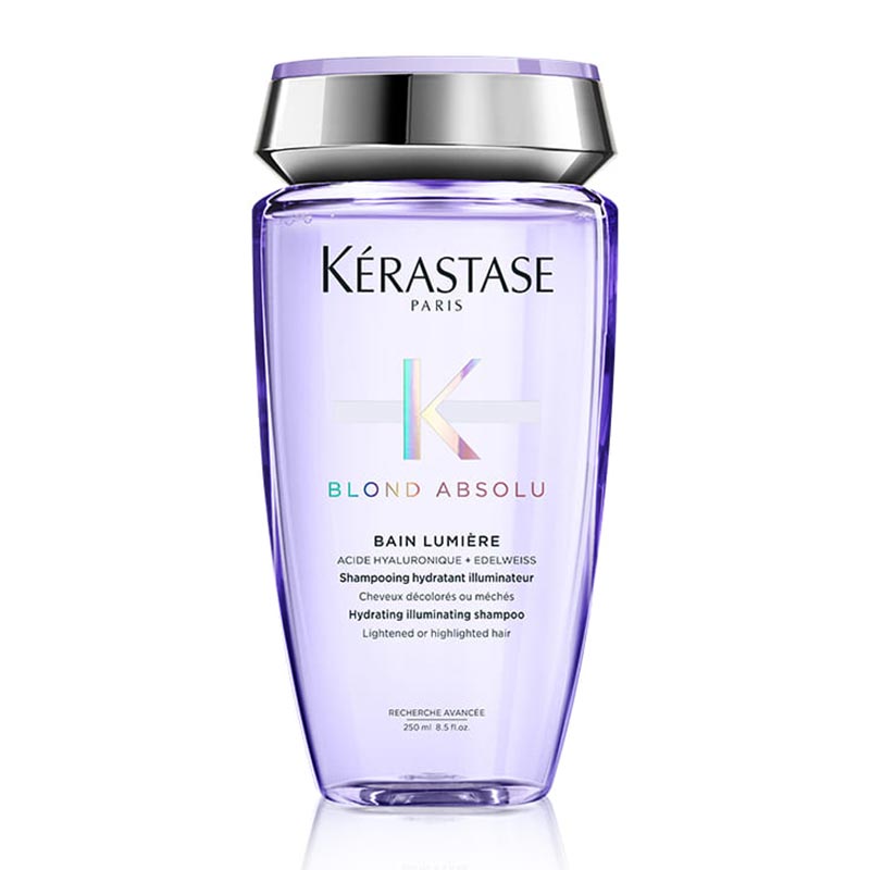 Kérastase Blond Absolu Bain Lumiere Hydrating Illuminating Shampoo | hydrating illuminating shampoo | lightened, highlighted, or grey hair | Hyaluronic Acid | Edelweiss Flower | transformative experience.