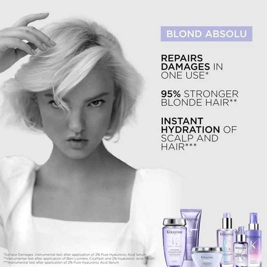 Kérastase Blond Absolu Bain Ultra Violet, Anti-Brass Purple Shampoo, dynamic purple shampoo, damaged blonde hair