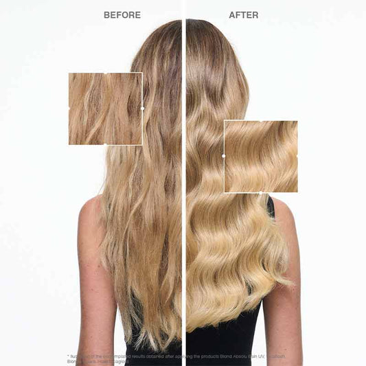 Kérastase Blond Absolu Blonde Guard Spray Before & After